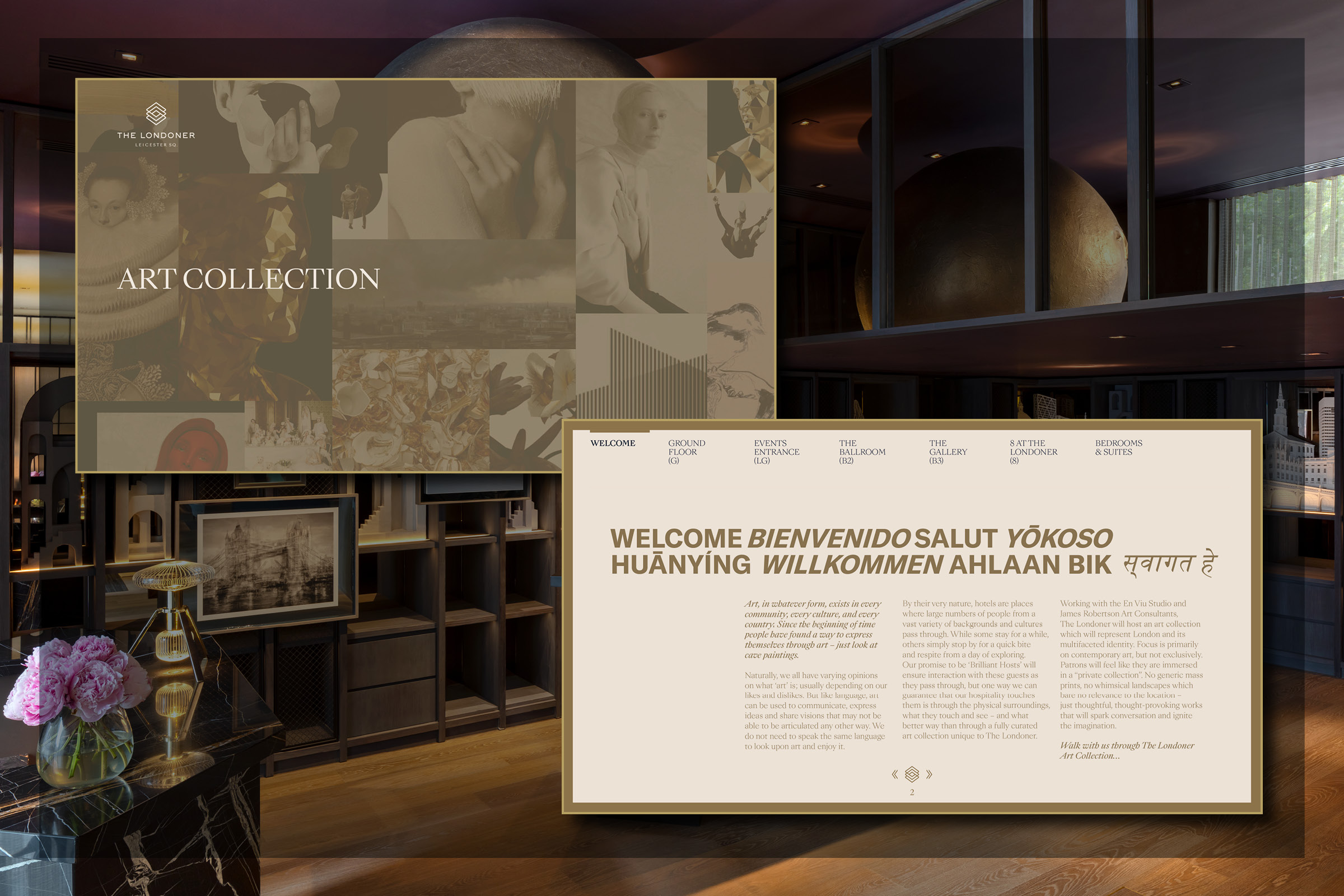 Interactive Guest Guide, Welcome Screen